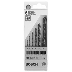 Forets à métaux HSS-R, DIN 338, set de 6 pièces Bosch 2607018352