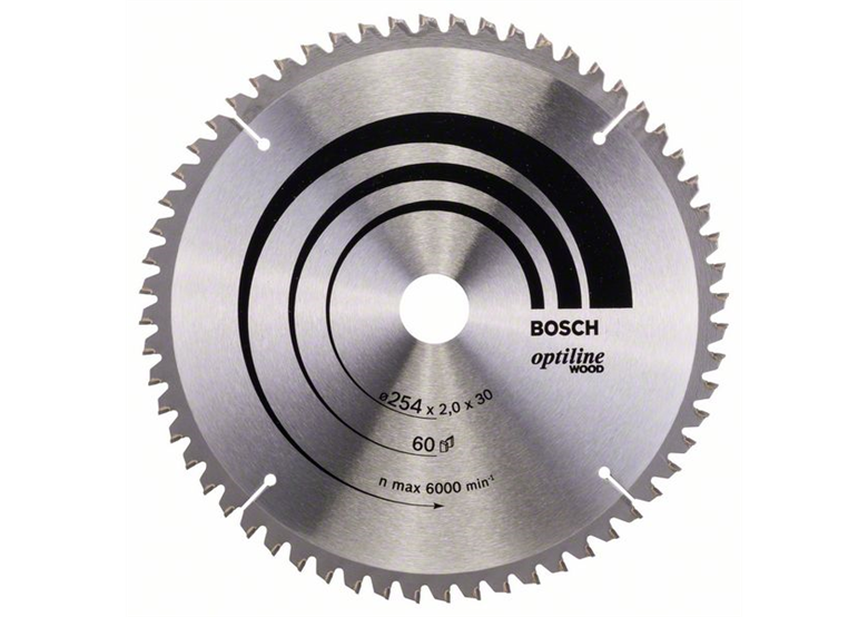 Lame de scie circulaire Optiline Wood 254x30mm T60 Bosch 2608640436