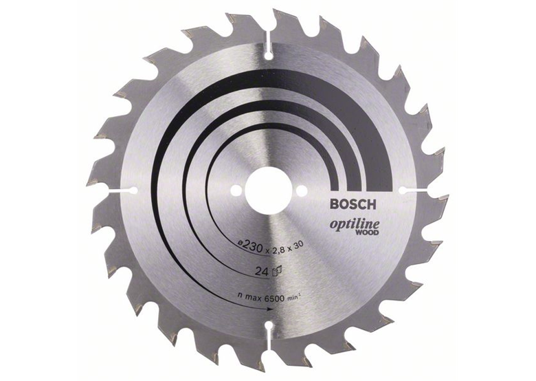 Lame de scie circulaire Optiline Wood 230x30mm T24 Bosch 2608640627