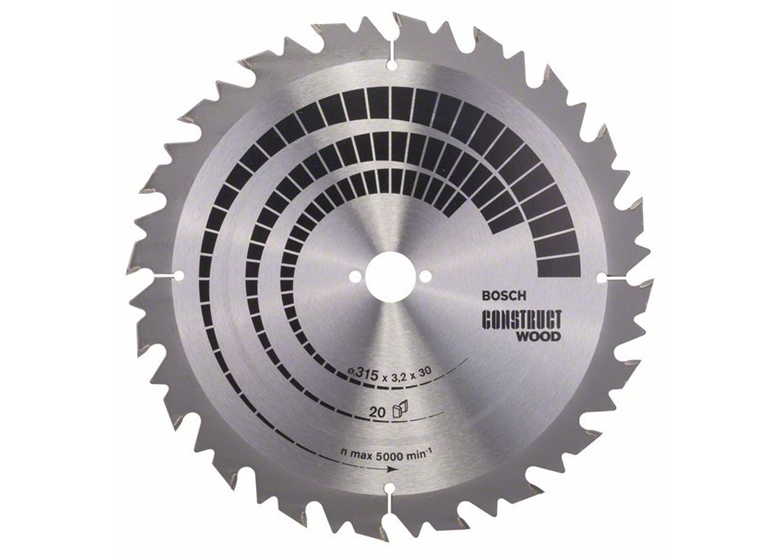 Lame de scie circulaire Construct Wood 315x30mm T20 Bosch 2608640701