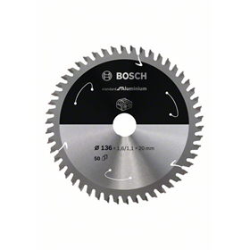 Lame de scie circulaire 136x20mm, 50 Bosch Standard for Aluminium