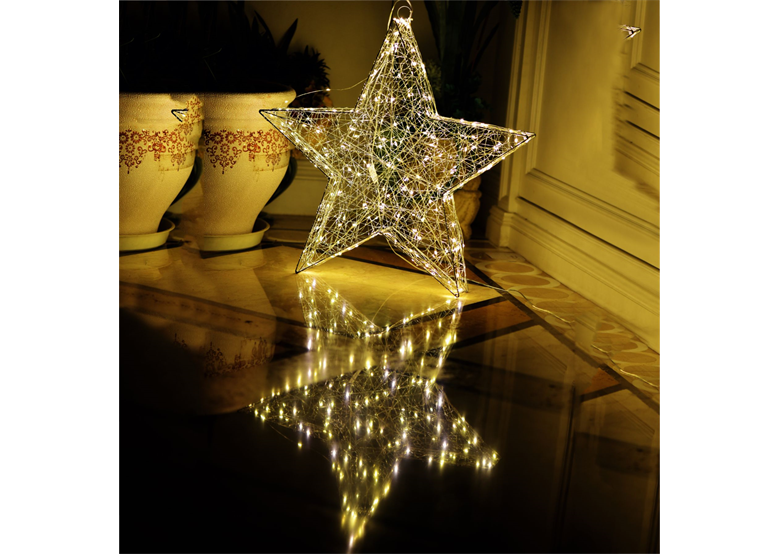 Décoration étoile de Noël LED à piles Bulinex 10-043