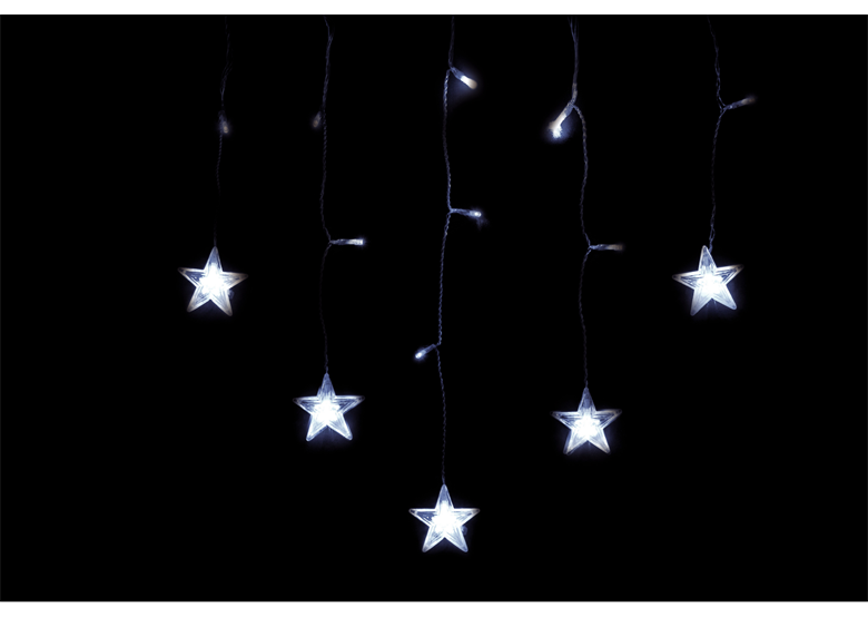 Rideau/Eclairage de Noël LED étoiles à pile Bulinex 10-602