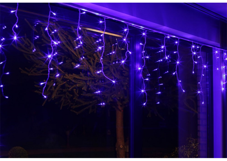 Rideau lumineux LED stalactites bleu 60 éléments Bulinex 20-096