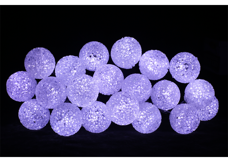 Lumières de Noël pour l'intérieur LED boules crystal multicouleurs Bulinex 21-542