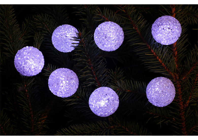 Lumières de Noël pour l'intérieur LED boules crystal multicouleurs Bulinex 21-552