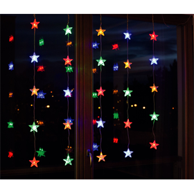 Lumières de Noël pour l'intérieur LED rideau étoile multicouleur Bulinex 21-611