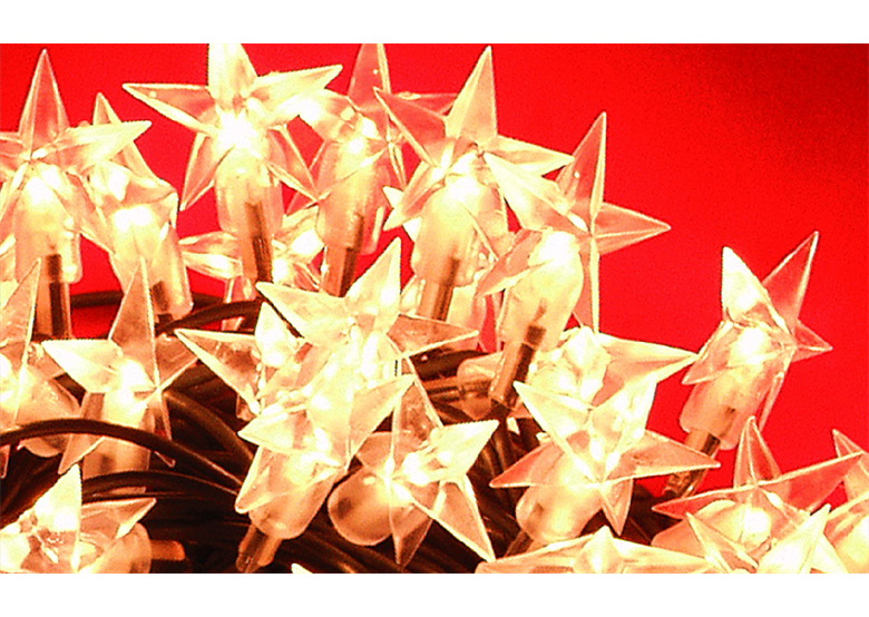Lumières de Noël pour l'intérieur, étoile silicone transparent Bulinex 31-512