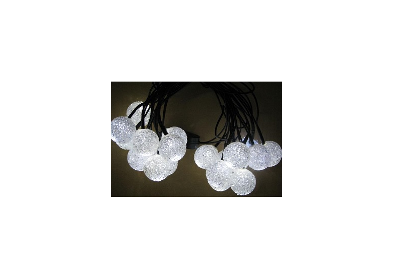 Kit pour sapin de Noël 20 boules en cristal LED blanc chaud 5 m Bulinex 37-432