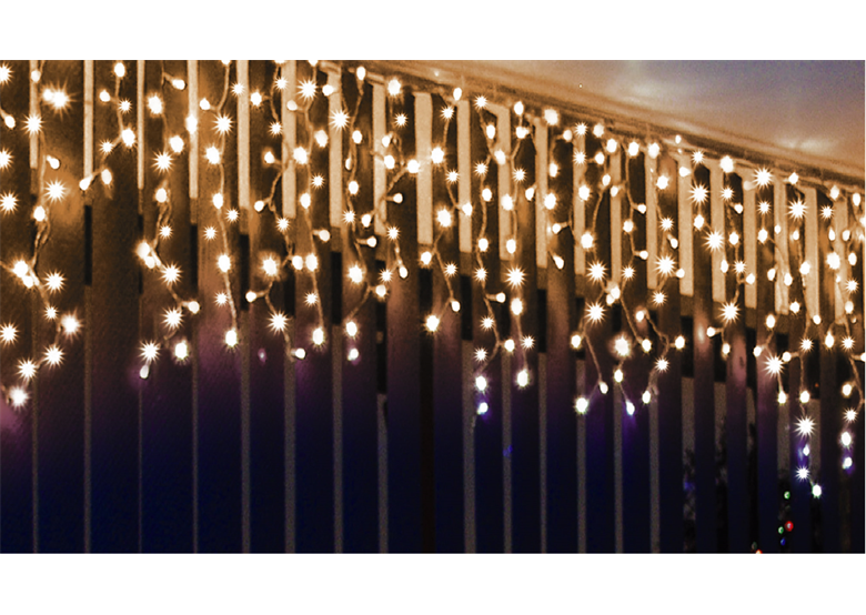 Lumières de Noël pour l'extérieur LED rideau glaçons blanc Bulinex 37-638