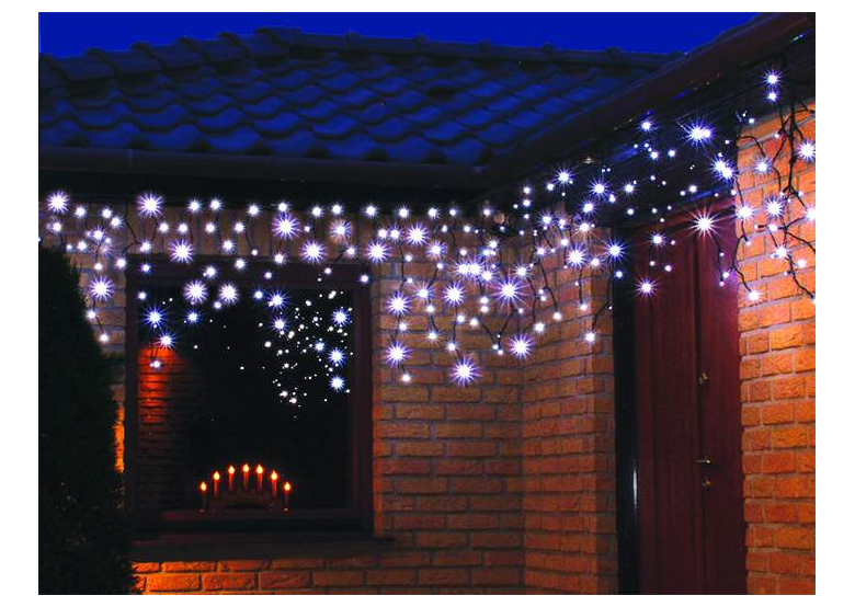 Lumières de Noël pour l'extérieur LED rideau glaçons blanc Bulinex 38-662
