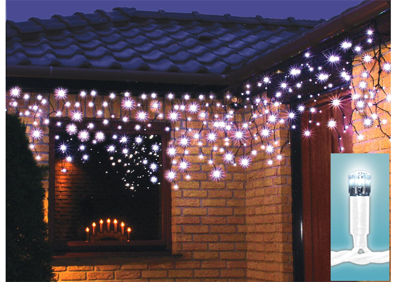 Lumières de Noël pour l'extérieur LED rideau glaçons blanc Bulinex 38-669