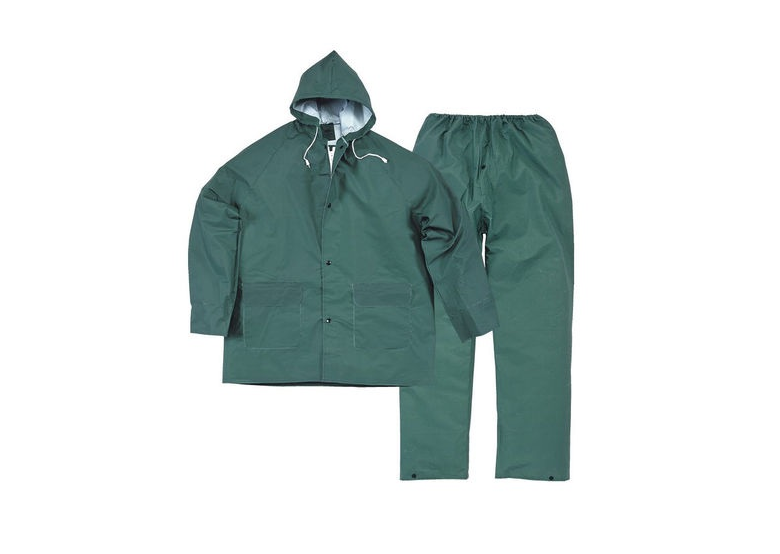 Complet de pluie blouson + pantalons polyester PVC taille XL vert DeltaPlus Panoply 304