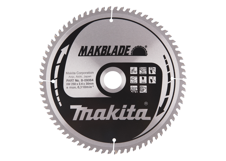 Disque MAKBLADE 250x30mm T72 Makita B-09064