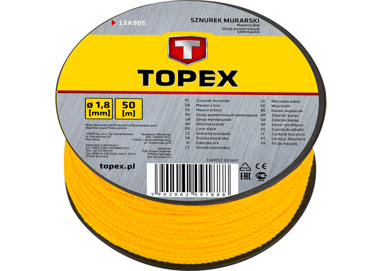 Cordon de maçonnerie 50 m Topex 13A905