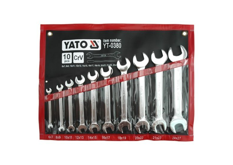 Clés plates 6-27 mm en satin Yato YT-0380