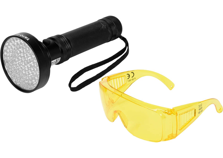 Lampe de poche UV avec lunettes Yato YT-08582