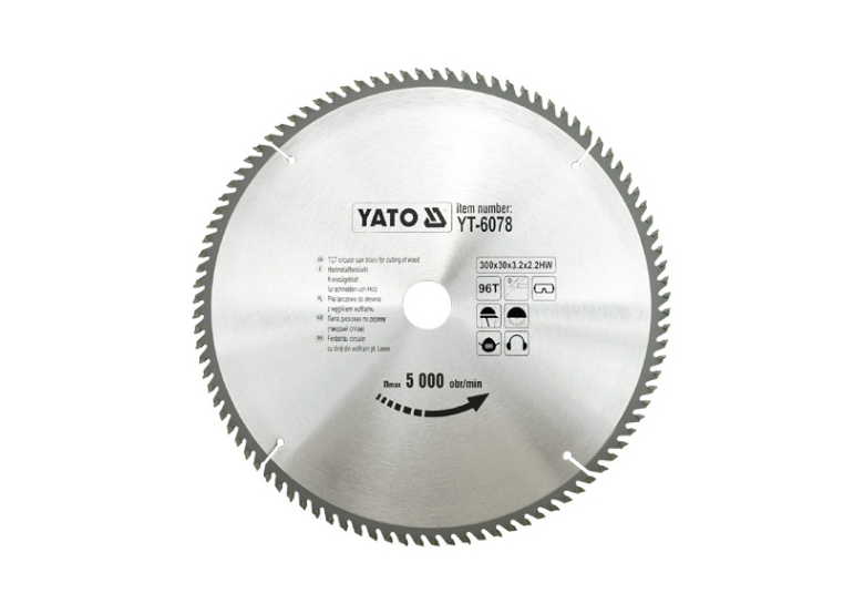 Disque à couper au carbure 300x30mm T96 Yato YT-6078