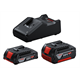 Ensemble 2 Batteries 18V 2.0/4.0Ah et chargeur Bosch 1600A01ZS9