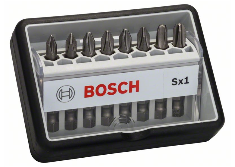 Embouts de vissage courts qualité extra-dure Robust Line, sets de 8 pièces (Sx) Bosch 2607002556
