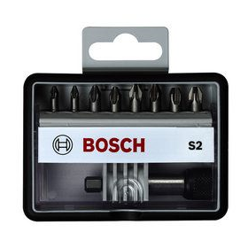 Embouts de vissage courts qualité extra-dure Robust Line, sets de 8 pièces + 1 (S) Bosch 2607002561