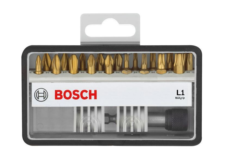 Embouts de vissage courts Max Grip Robust Line, set de 18 pièces + 1 (L) Bosch 2607002581