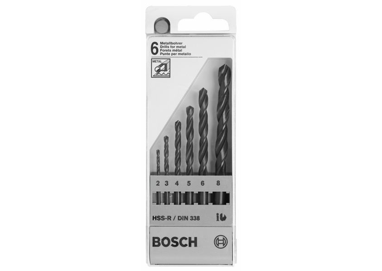 Forets à métaux HSS-R, DIN 338, set de 6 pièces Bosch 2607018352