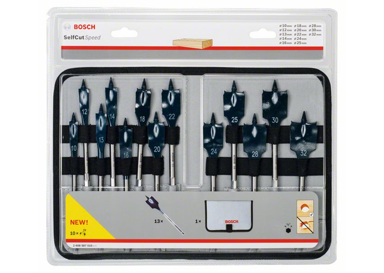 Coffret de mèches plates Self Cut Speed 13 pièces Bosch 2608587010