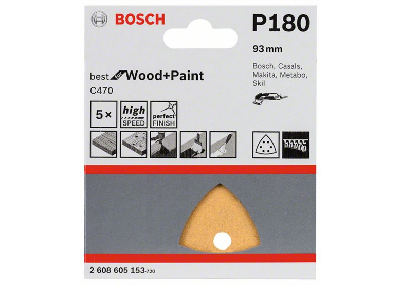 Feuille abrasive C470, emballage  5 pcs. Bosch 2608605153