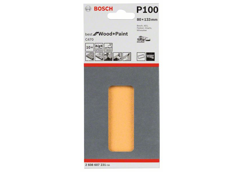 Feuille abrasive C470, emballage  10 pcs. Bosch 2608607231
