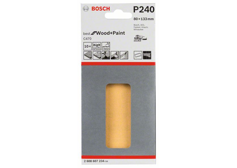 Feuille abrasive C470, emballage  10 pcs. Bosch 2608607234