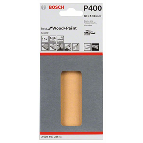 Feuille abrasive C470, emballage  10 pcs. Bosch 2608607236