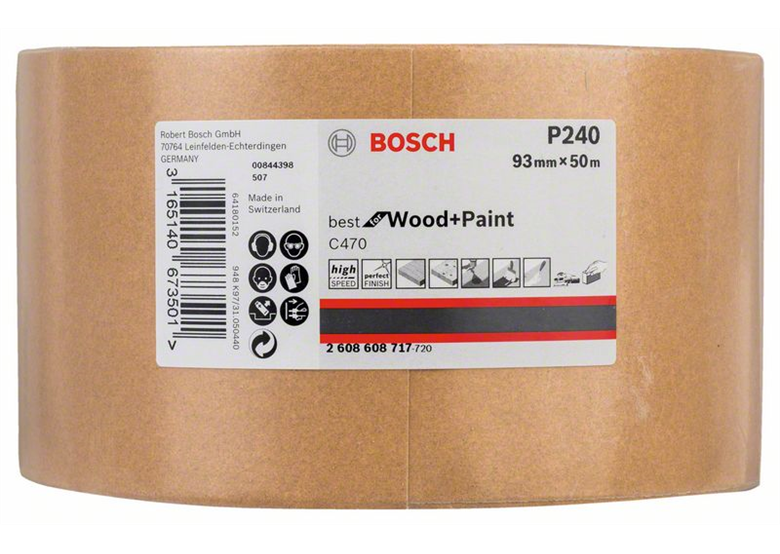 Rouleau abrasif pour ponçage manuel, papier C470 Bosch 2608608717