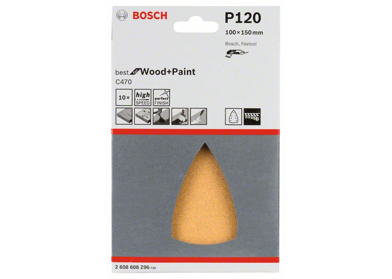 Feuille abrasive C470, emballage  10 pcs. Bosch 2608608Z96