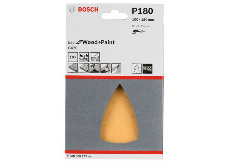 Feuille abrasive C470, emballage  10 pcs. Bosch 2608608Z97