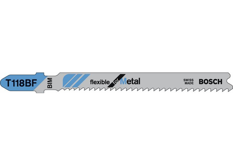 Lame pour les scies sauteuses T 118 BF Flexible for Metal Bosch 2608634992