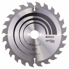 Lame de scie circulaire Optiline Wood 230x30mm T24 Bosch 2608640627