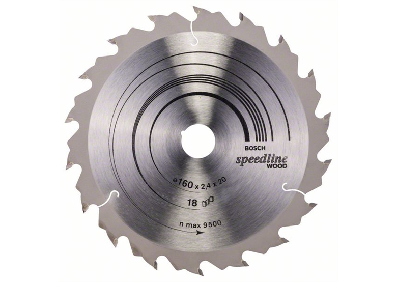 Lame de scie circulaire Speedline Wood 160x20mm T18 Bosch 2608640787