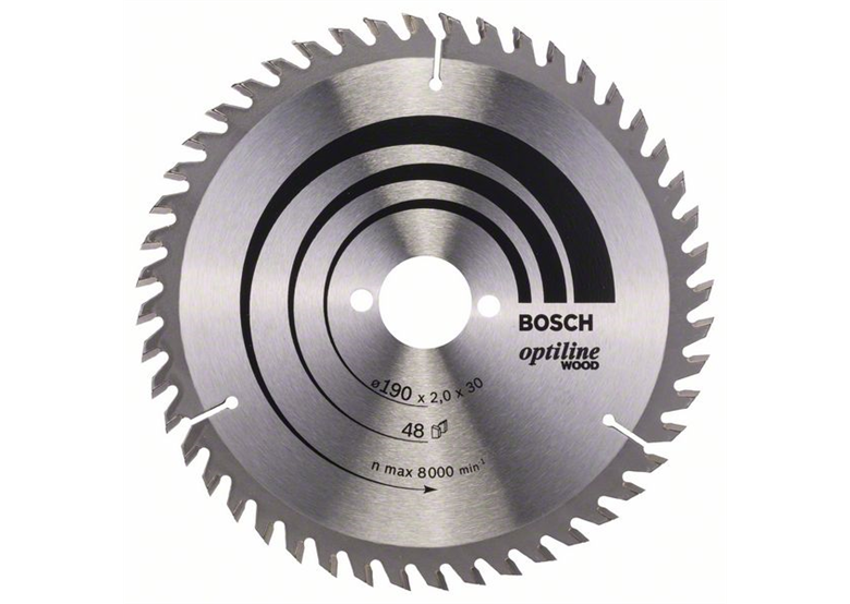 Lame de scie circulaire Optiline Wood 190x30mm T48 Bosch 2608641186