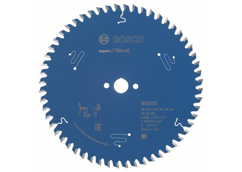 Lame de scie circulaire  Expert for Wood 184x16mm T56 Bosch 2608644037