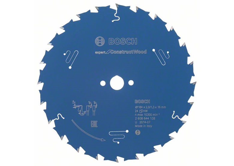 Lame de scie circulaire  Expert for Construct Wood 184x16mm T24 Bosch 2608644138