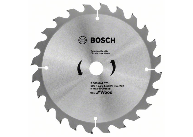 Lame de scie circulaire  ECO Optiline Wood 190x20mm T24 Bosch 2608644375