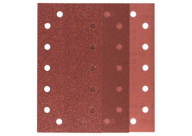 Jeu de papier abrasifs pour ponceuse vibrante G60. G120, G180 Bosch 2609256B25
