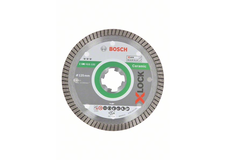 Disque diamant X-Lock 125mm Bosch Best for Ceramic Extra-Clean