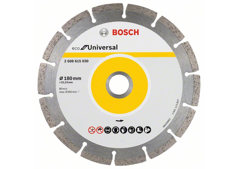 Disque diamant segment 180x22,23mm Bosch Eco for Universal Segmented