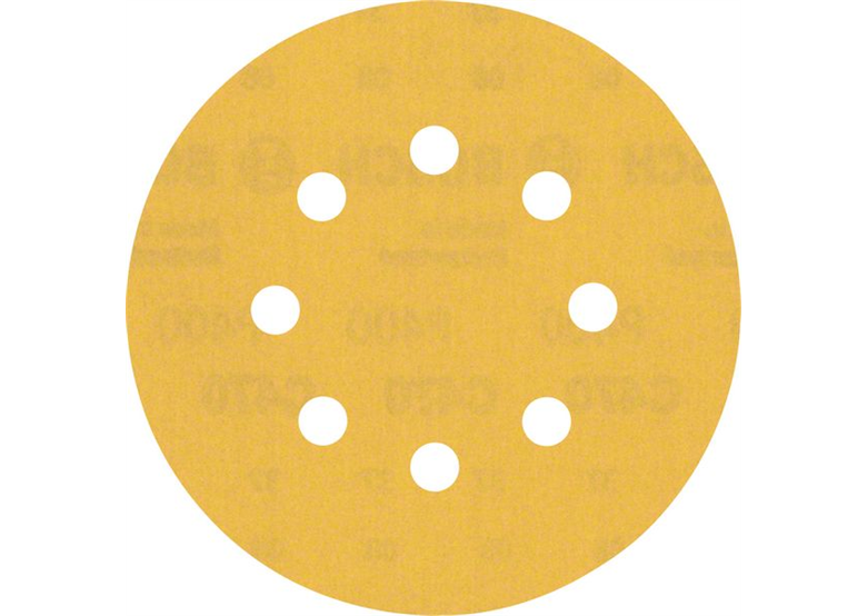 Disque abrasif 8 trous 125mm, G 400, 5pcs. Bosch EXPERT C470