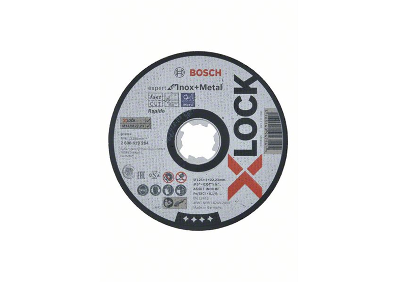 Disque de corindon X-Lock 125x22,23x1mm Bosch Expert for Inox