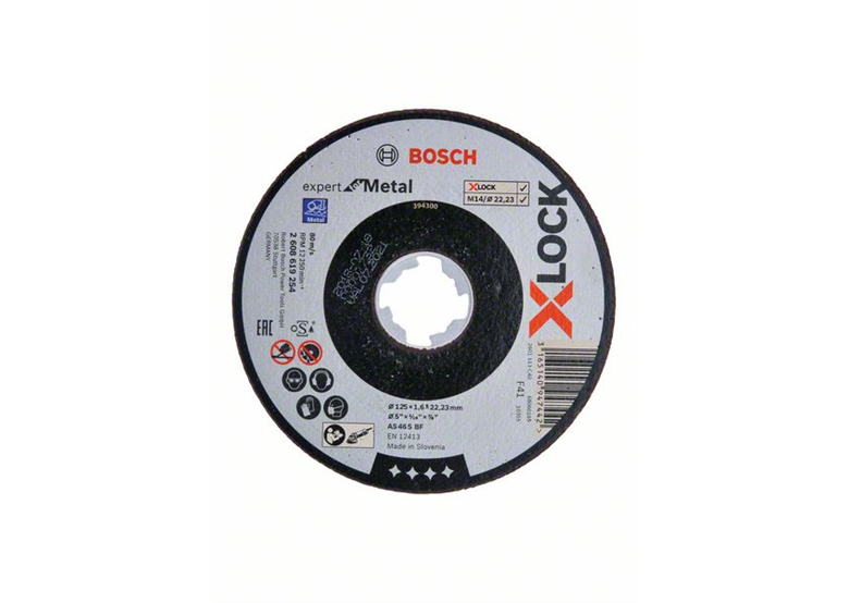 Disque de corindon X-Lock 125x22,23x1,6mm Bosch Expert for Metal