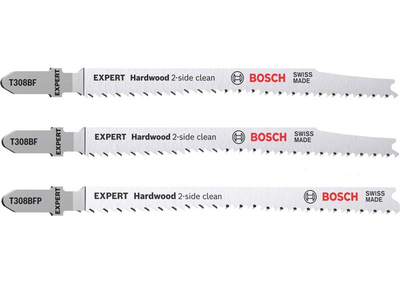 Lot de 2 lames de scie sauteuse T308BF/BFP Bosch EXPERT Hardwood 2-side clean