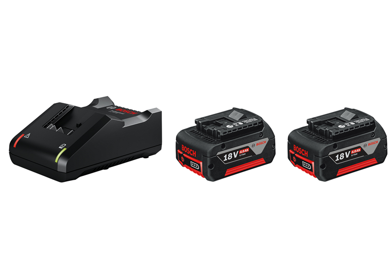 Lot de 2 batteries 18V 4,0Ah et chargeur Bosch GBA/GAL 18V-40